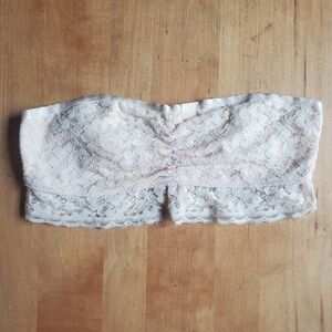 Aerie American Eagle Blush Pink Lace Bandeau Bralette Size Small - Barely Used